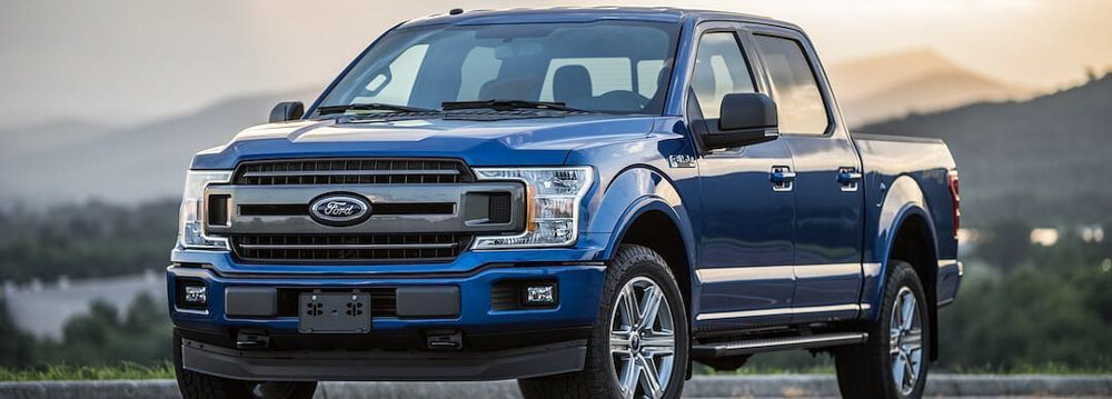 New blue truck on display